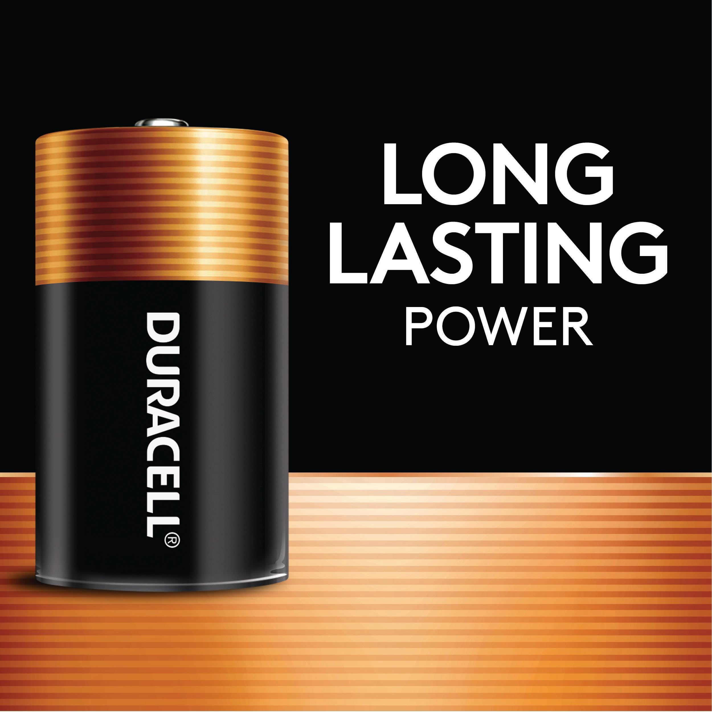 Duracell Coppertop C Batteries, 8 Count Pack, C Battery with Long-lasting Power, All-Purpose Alkaline C Battery for Household and Office Devices