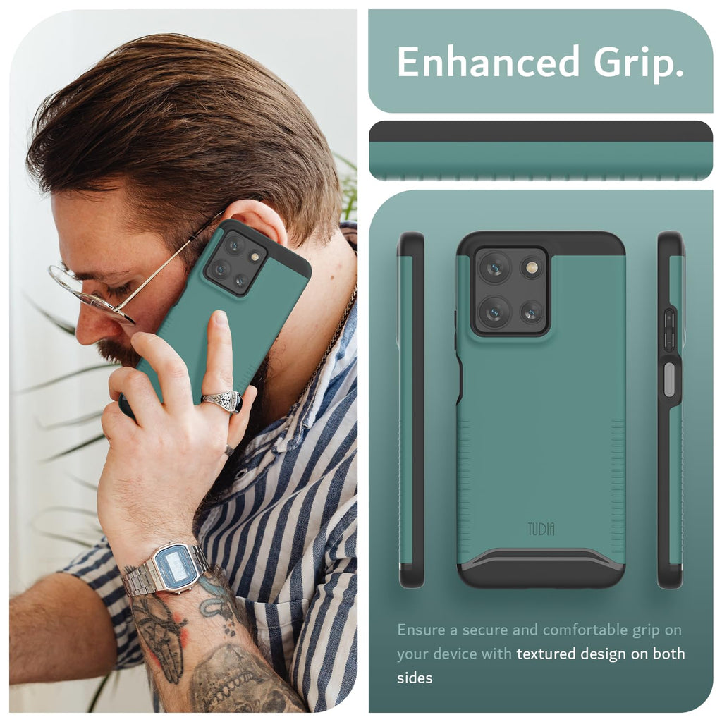 TUDIA Merge for Motorola Moto G 2025/2026 Case & Moto G Play 2026/2025 Phone Cases - [Military-Grade Drop Tested] Dual-Layer Shockproof Slim Grip Cover - Hunter Green