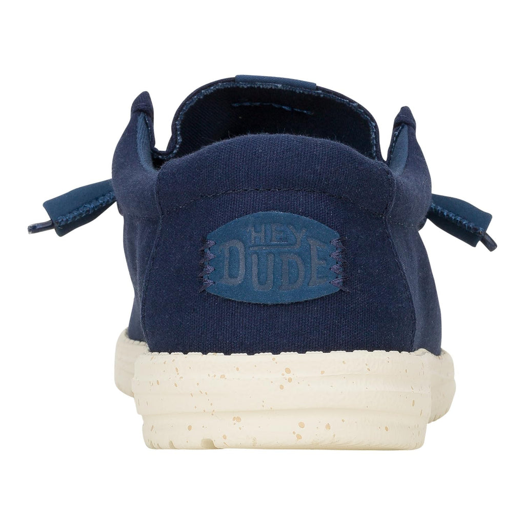 HEYDUDE Men's Wally Canvas Navy Size 11, Men’s Shoes, Slip-on Loafers, Comfortable & Light-Weight