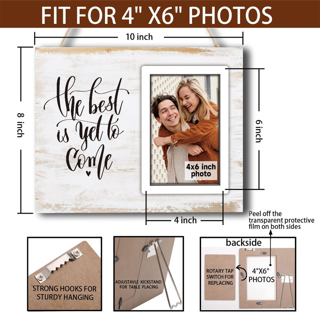 SZ-PengXin Engagement Gifts for Couples Gifts for Newly Engaged Couples Engagement Gift for Women Happy Engagement Party Gift Personalized Picture Frame The Best Is Yet To Come Engaged Photo Frame