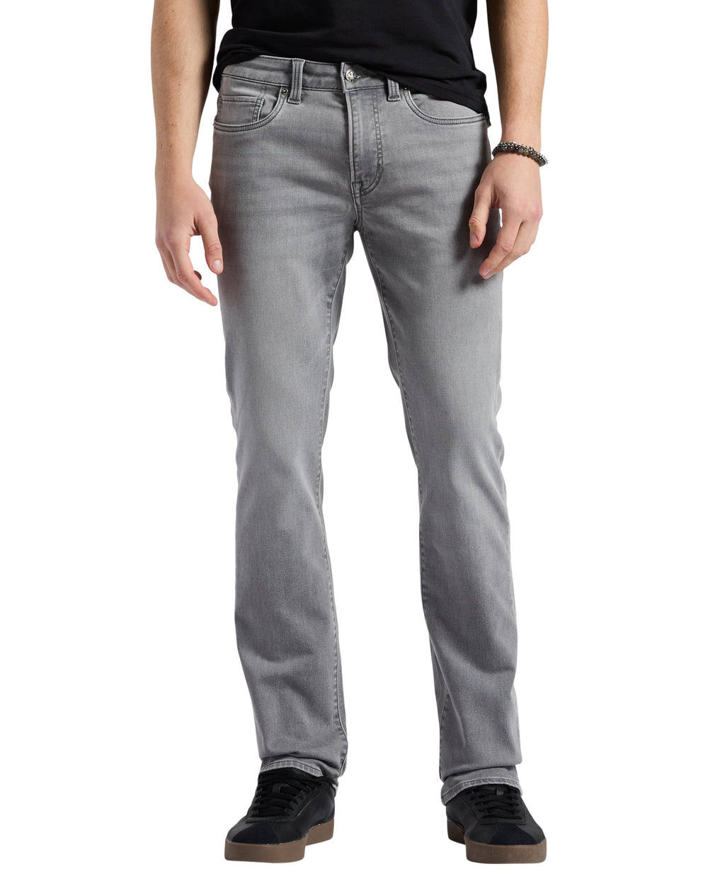 Buffalo David Bitton Men's Straight Six Jeans, Grey Sanded, 31 x 34