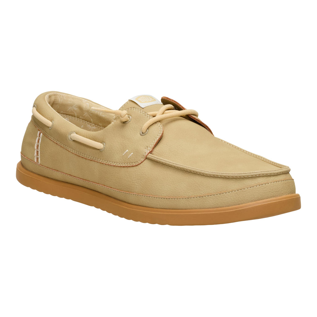 HEYDUDE Men’s Harbor Lo Classic Boat Shoe | Olive Grey/Multi Size 11 | Lightweight Slip-On Loafer with Faux Leather Upper for Casual Daily Wear