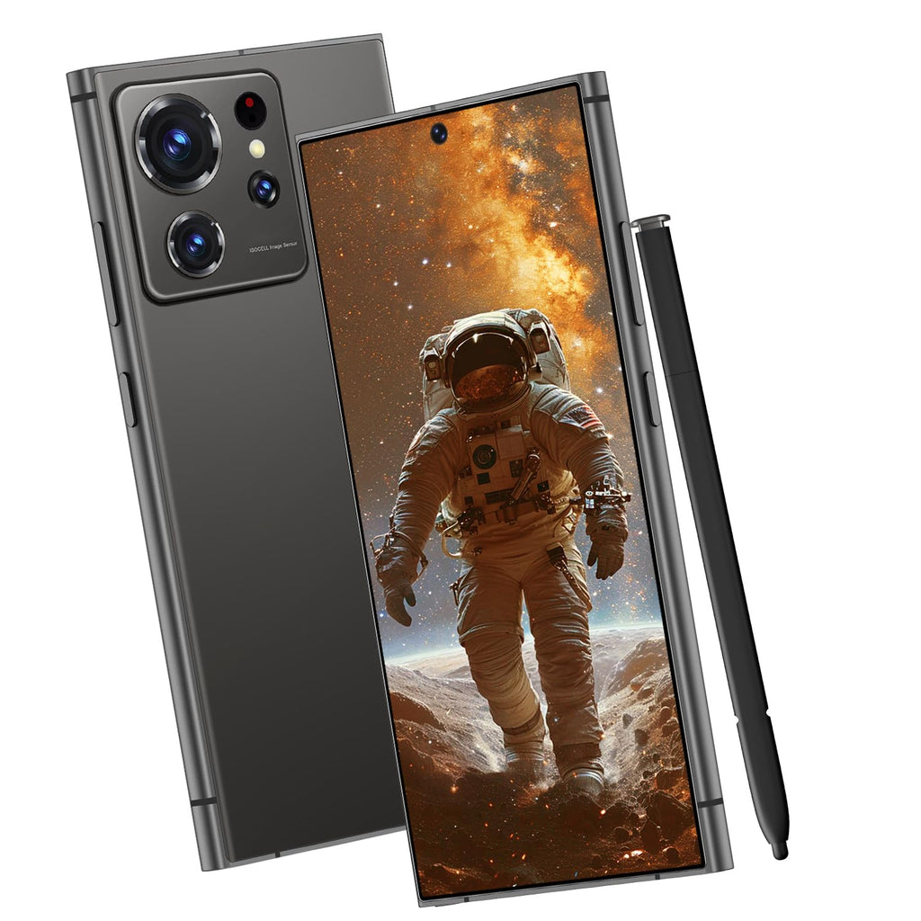 RokCokDok Unlocked Cell Phones Smartphone Android 13 Phones 8+256GB/6.8" HD Screen/108MP+48MP Camera/6800 mAh/Built-in Pen (Black)