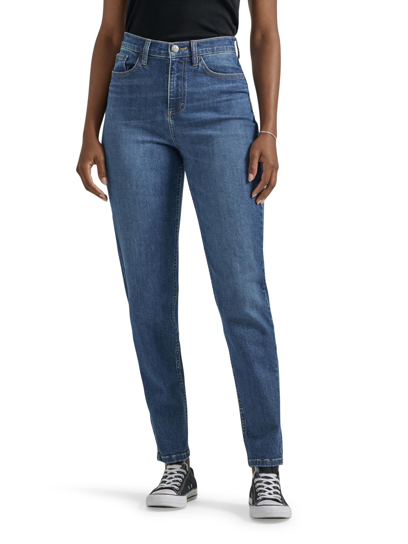 Lee Women's Legendary High Rise Mom Jean, Standout, 12 Short