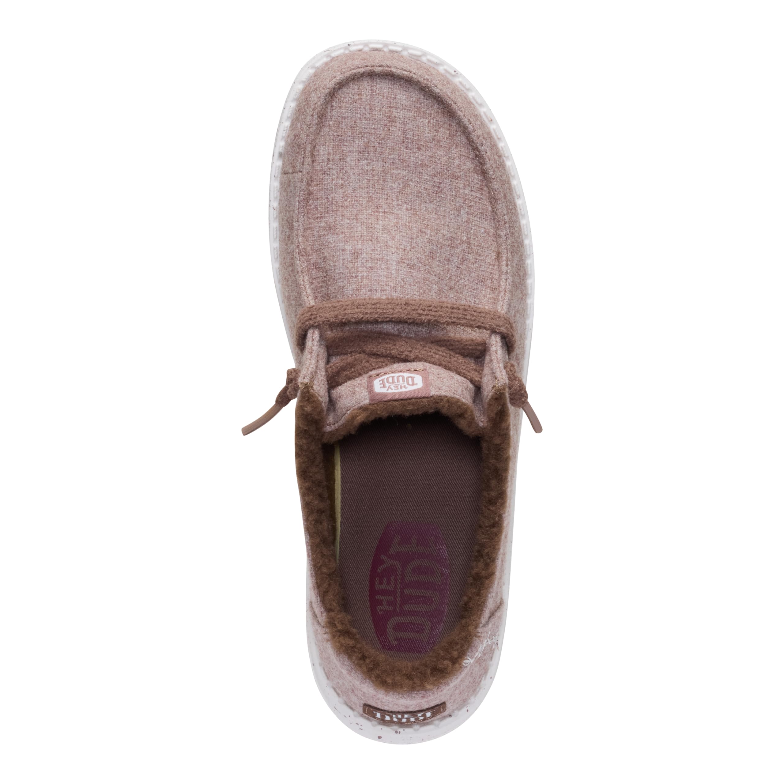 HEYDUDE Wendy Wool Cozy Walnut Size 8, Women’s Shoes, Slip-on Loafers, Comfortable & Light-Weight