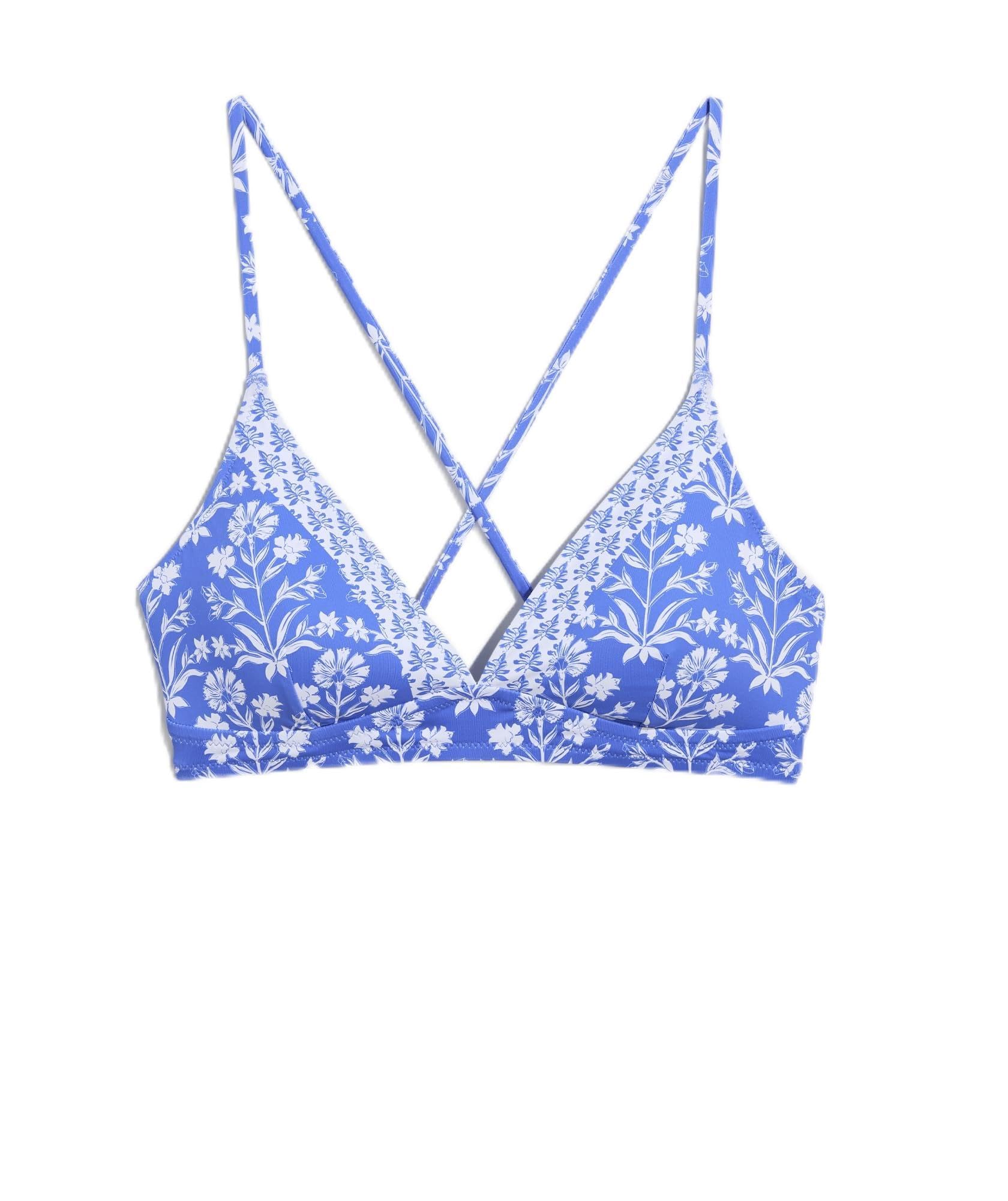 vineyard vines Sconset Bikini Top, Floral Breaker Blue, XL