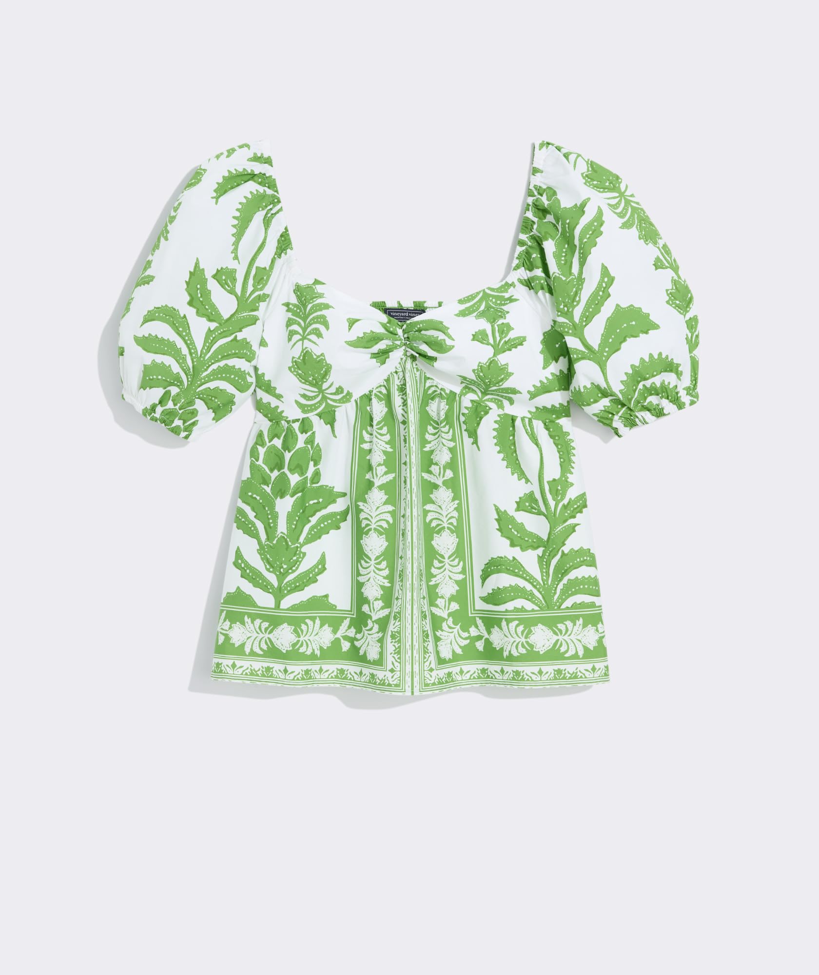 vineyard vines Sally Top, Pineapple Palm Print, XS