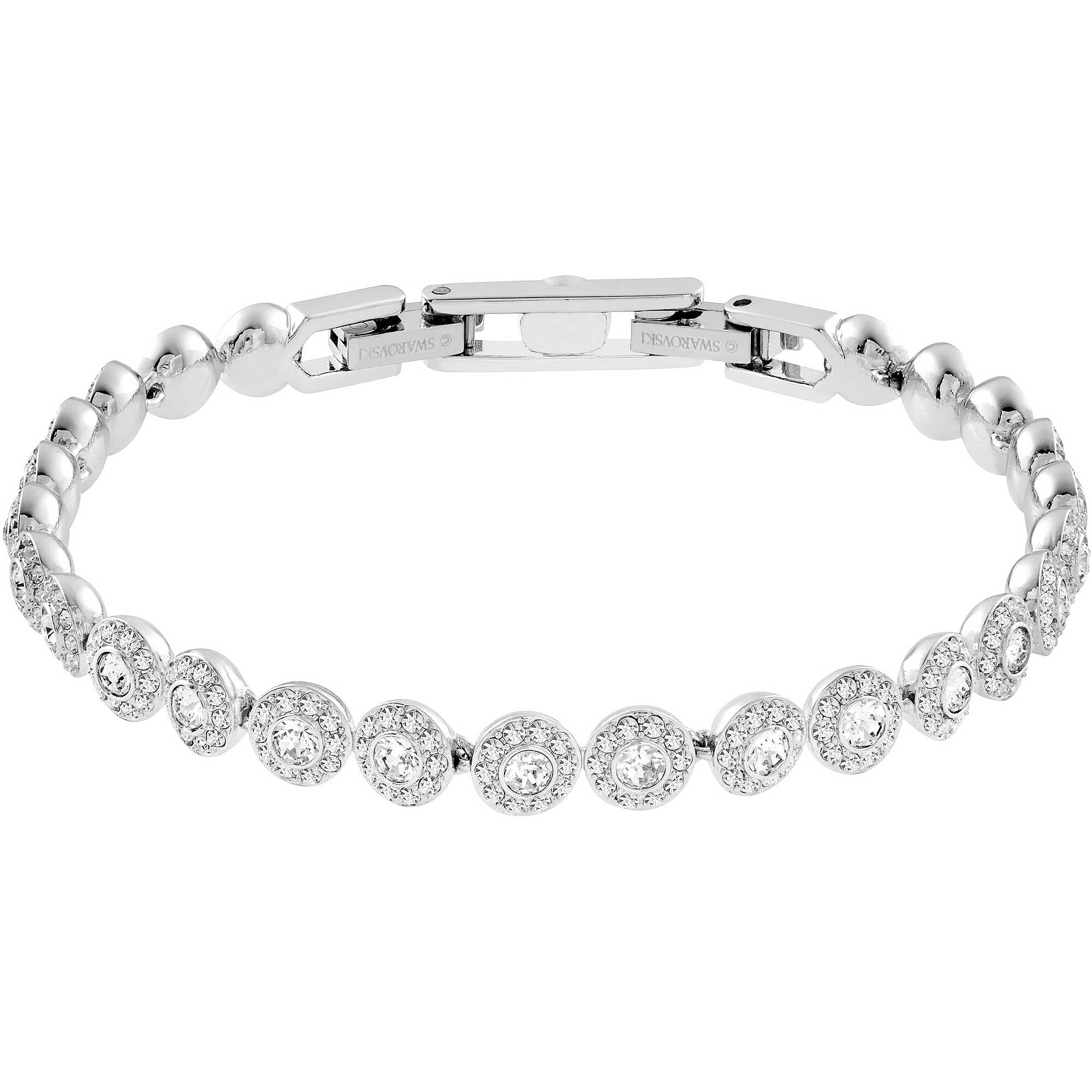 Swarovski Una Angelic Bracelet with White Crystals on a Rhodium Plated Setting