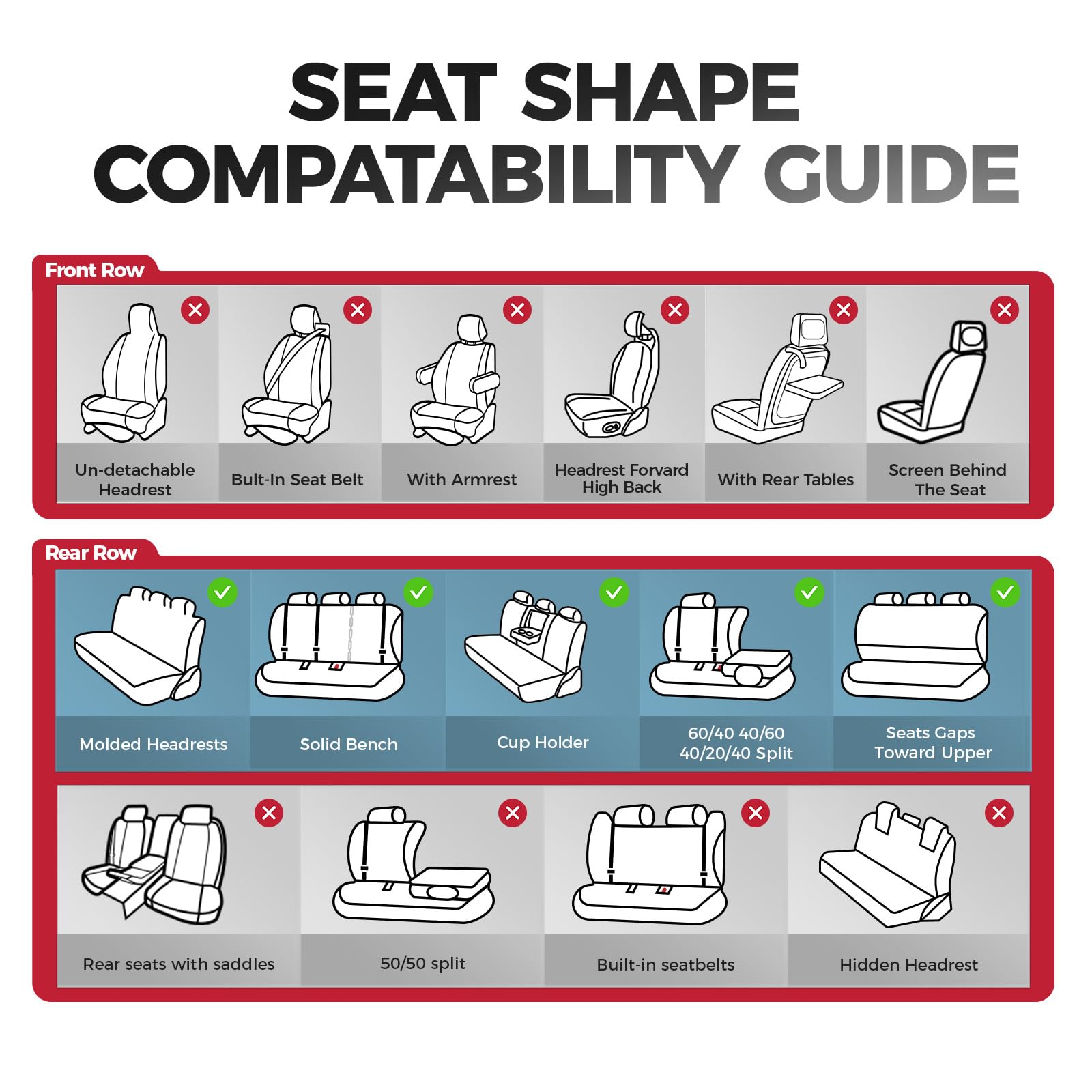 FREESOO Black Beige Car Seat Covers Full Set - Faux Nappa Leather Seat Covers for Cars, Luxury Breathable Waterproof Front Seats with Lumbar Support and Back Seat Cover, Fit for Sedans SUVs Pick-ups