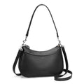 befen Anti Theft Genuine Leather Crossbody Bags for Women Black Shoulder Purses Designer Trendy Hobo Bag with RFID Blocking Soft Leather Purse Travel Womens Handbag Shoulder with 2 Detachable Straps