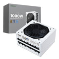 Vetroo 1000W White Power Supply ATX 3.1 Ready Dual PCIe 5.1, 80 Plus Gold Full Modular, Eco Mode with 120mm FDB Fan, Compact Size, 10 Year Warranty for Gaming PC