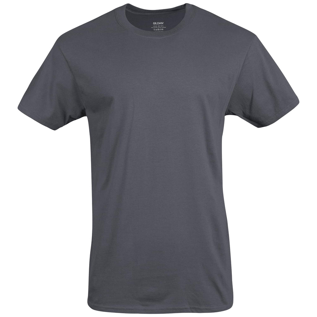 Gildan Men's Crew T-Shirts, Multipack, Style G1100, Navy/Charcoal/Cardinal Red (5-Pack), Large