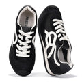 Project Cloud Womens Shoes with Leather Memory Foam Insole Trendy Sneakers for Women - Lightweight & Non-Slip Womens Sneakers Walking Shoes for Women Footwear(Lowy,BLK,6.5)