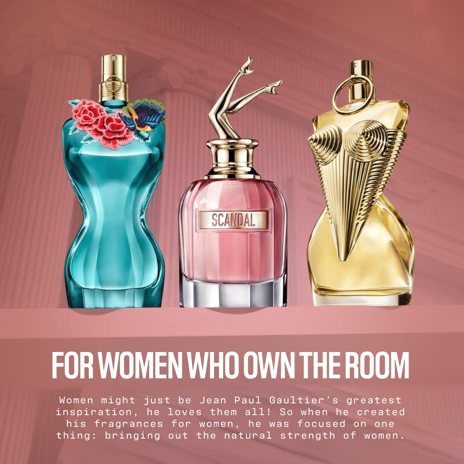 Jean Paul Gaultier Gaultier Divine Couture Eau de Parfum for Women - Long Lasting Fruity Amber Women's Perfume with Raspberry, Meringue & Benzoin - Refillable Designer Spray, 3.4 oz