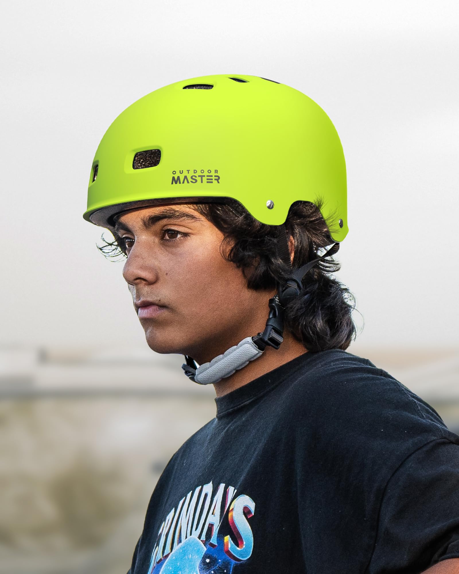 OutdoorMaster Skateboard Cycling Helmet - Two Removable Liners Ventilation Multi-Sport Scooter Roller Skate Inline Skating for Kids, Youth & Adults - L - Lemon