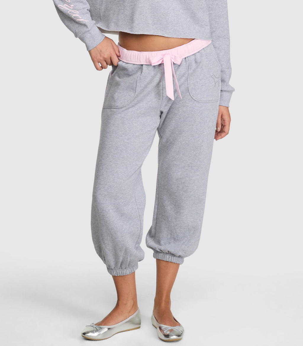 Victoria's Secret Pink | Elle Campus Fleece™ Capri Sweatpants, Medium Heather Grey, M