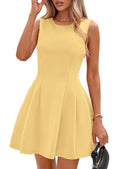 PRETTYGARDEN Summer Dresses for Women 2026 Elegant Classy Spring A Line Business Casual Work Graduation Cocktail Short Dress (Yellow,XX-Large)