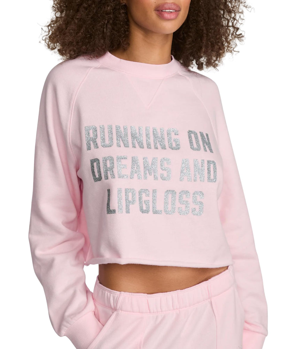 Victoria's Secret PINK | Elle Campus Fleece™ Cropped Crew Sweatshirt, Pink Tulip, M