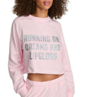 Victoria's Secret PINK | Elle Campus Fleece™ Cropped Crew Sweatshirt, Pink Tulip, M