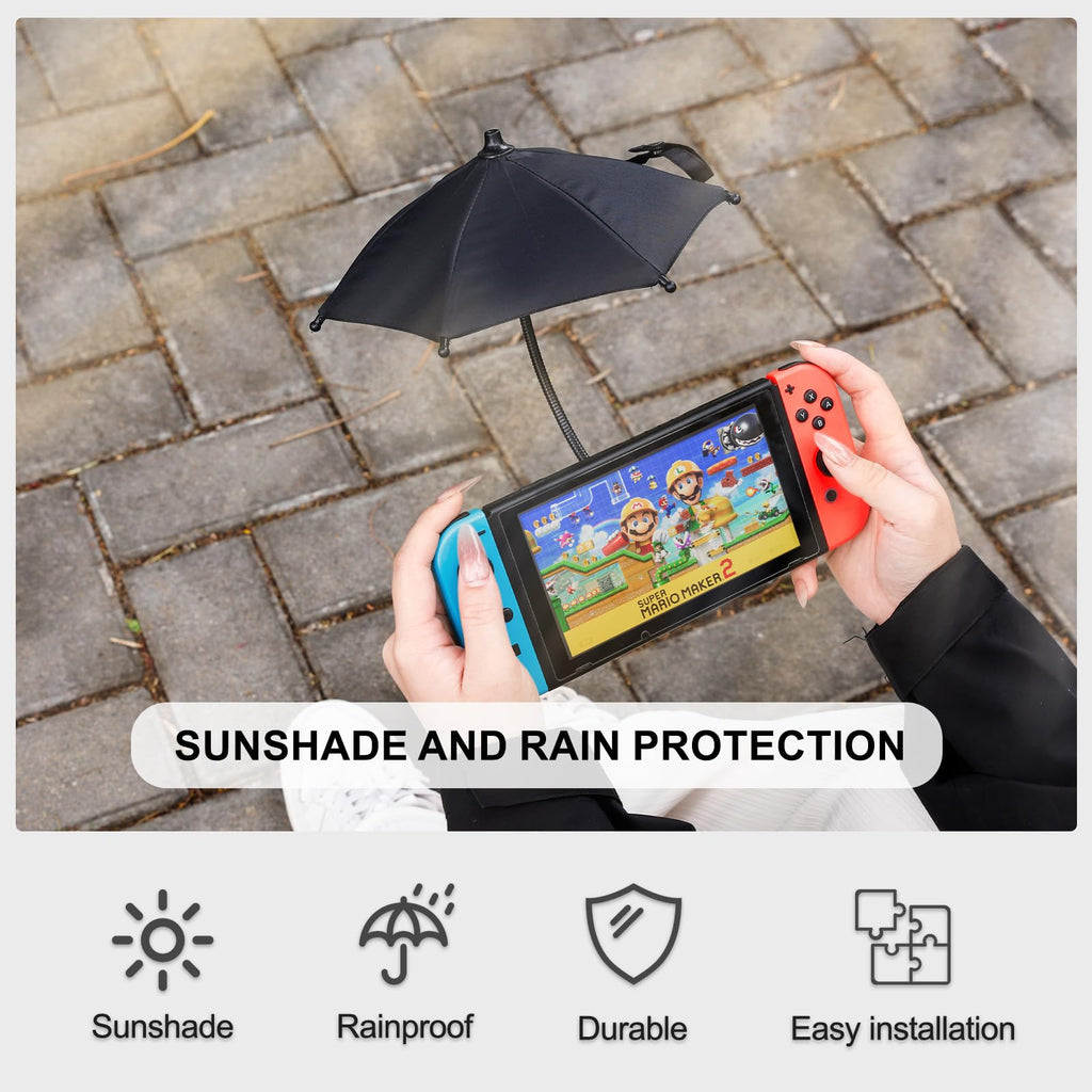 Magnetic Phone Umbrella for Sun,Outdoor Phone Sun Shade Shield with Flexible Angle Design & Rotatable Phone Ring,Umbrella for iPhone 17 Air 16 15 14 13 Pro Max Plus,Mag-Safe Case &All Phone Anti-Glare