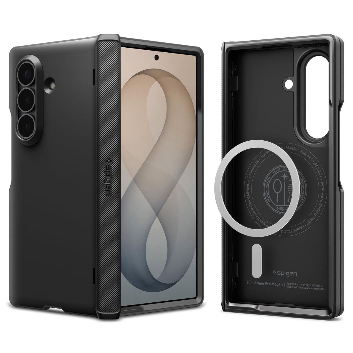Spigen Slim Armor Pro MagFit for Galaxy Z Fold 8 Ultra Case, Black