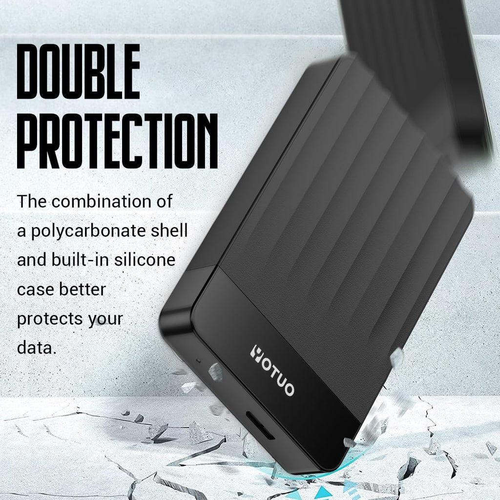 YOTUO Portable External Hard Drive Storage Expansion Mobile HDD USB 3.0 for PC, Mac, Desktop, Laptop, PS4, PS5, Xbox One X/S, Xbox 360, Xbox Series X/S, Office & Game (Black, 500GB)