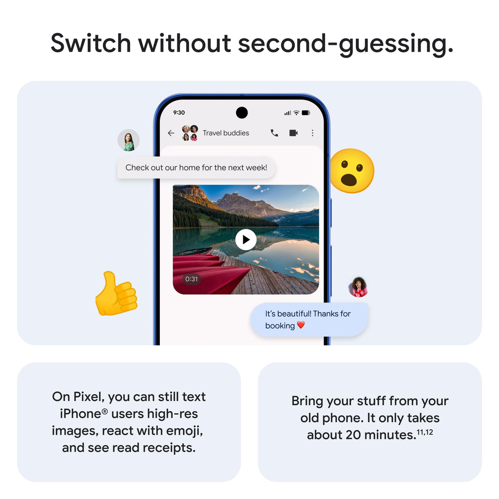 Google Pixel 10 - Unlocked Android Smartphone - Gemini AI Assistant - Advanced Triple Rear Camera, Fast-Charging 24+ Hour Battery, and 6.3" Actua Display - Obsidian - 256 GB (2025 Model)
