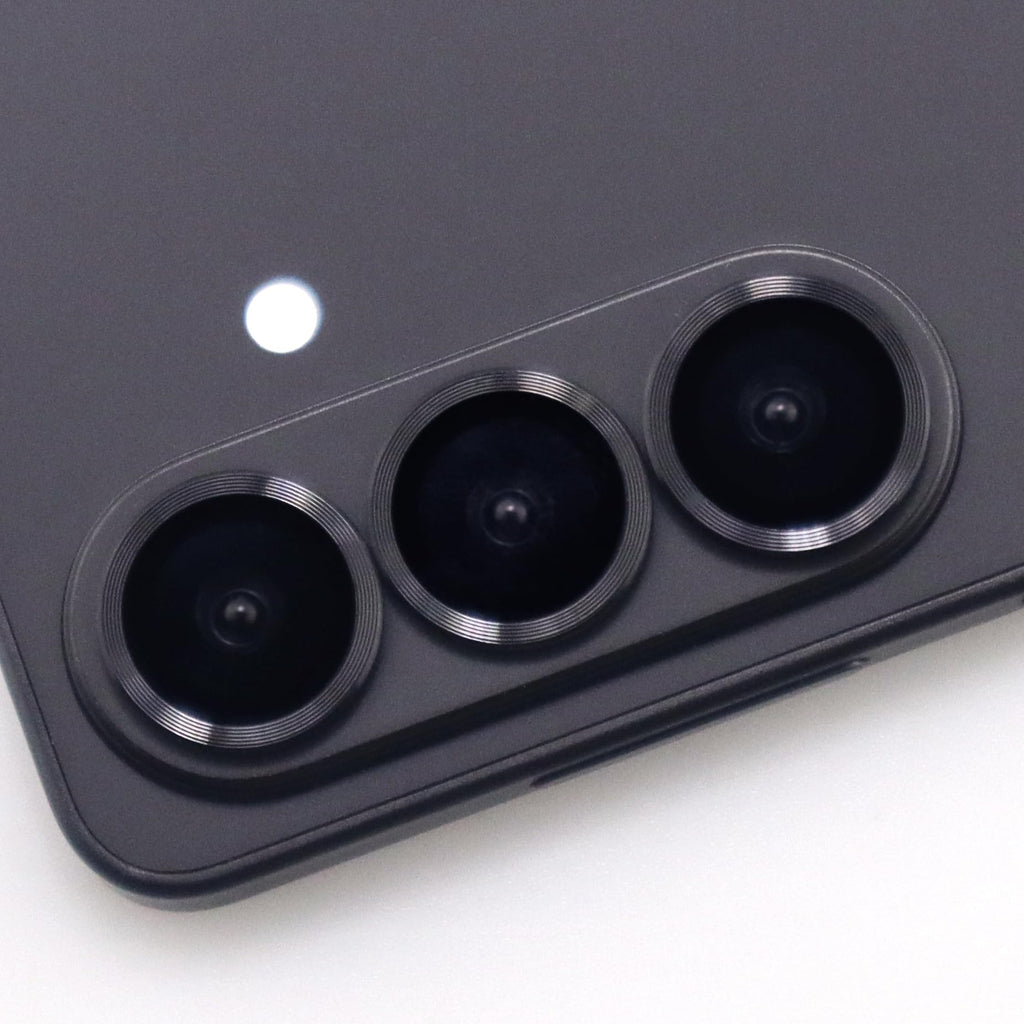 Luxqlo for Samsung Galaxy S26 / S26 Plus Camera Lens Protector Metal Ring Tempered Glass Lens Cover Accessories (Black)