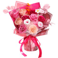 Lovenfold Flowers for Delivery Birthday Flowers Gift for Her,Preserved Flowers Bouquet 12 Roses Mixed Bouquet,Rose Gifts for Women Mom Grandma(Mixed 12 Pink-A Roses)