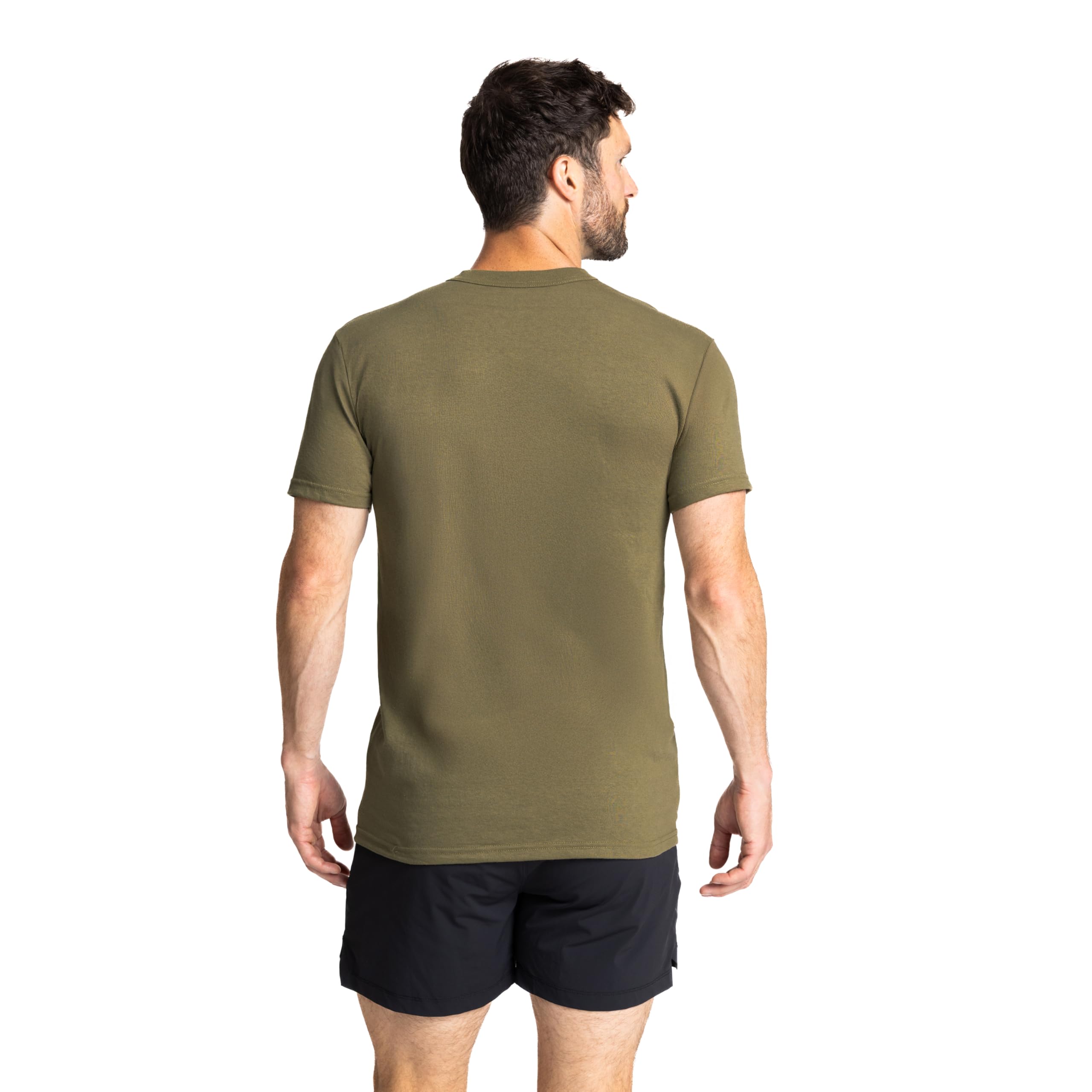 Soffe Men's 3 Pack - USA Poly/Cotton Military Tee, Tan, Medium