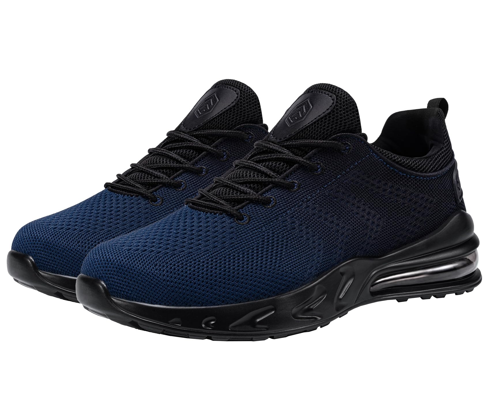 LARNMERN Men Non Slip Work Sneakers Water Resistant Food Service Zapatos Trabajo Antideslizantes Walking Shoes Waterproof Shoes Slip-on, Beacon Blue 8