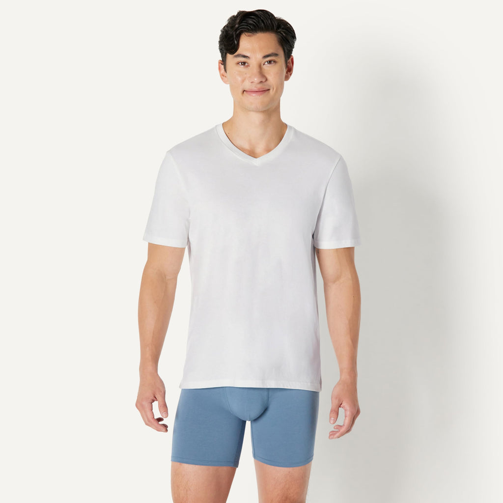 Amazon Essentials Men's Regular-Fit Short-Sleeve V-Neck T-Shirts, Pack of 6, White, XX-Large