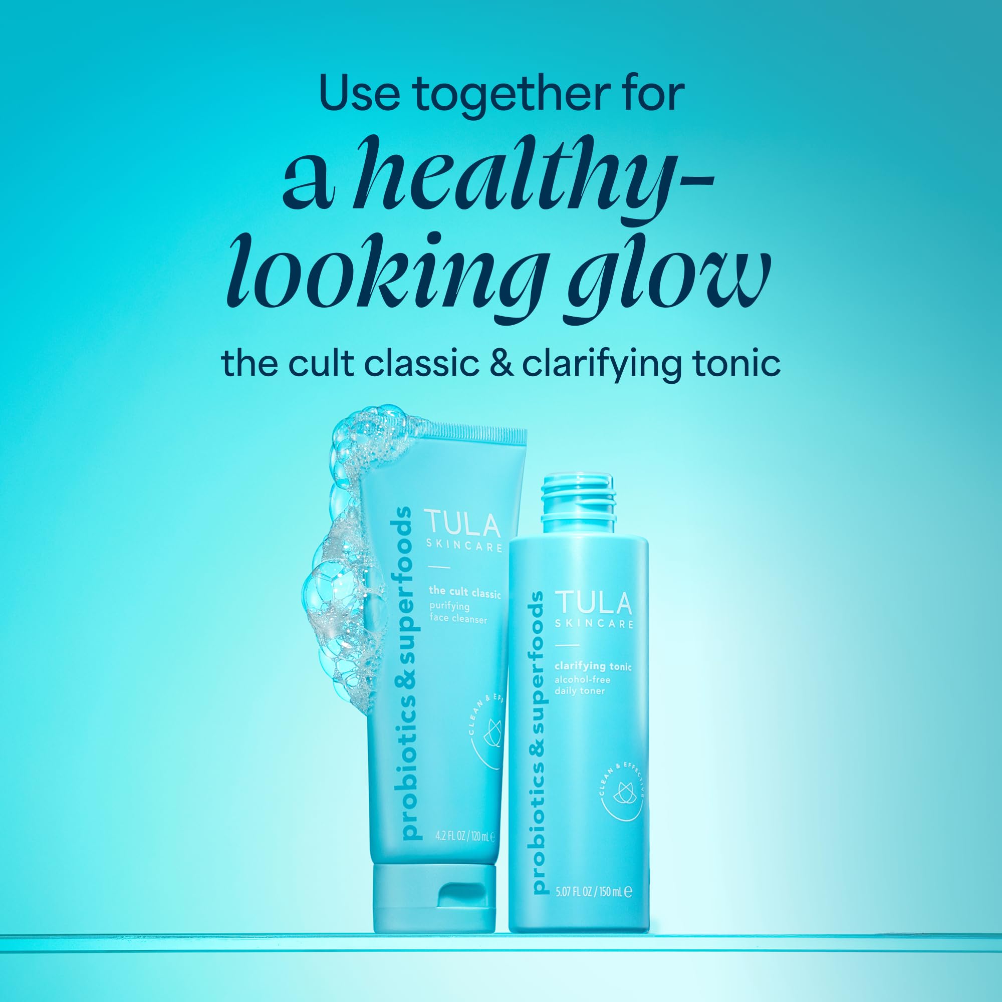TULA Skin Care Clarifying Tonic Daily Toner - Face Toner to Gently Exfoliate and Tighten Pores, Contains Witch Hazel and Niacinamide, 5.07 Fl Oz