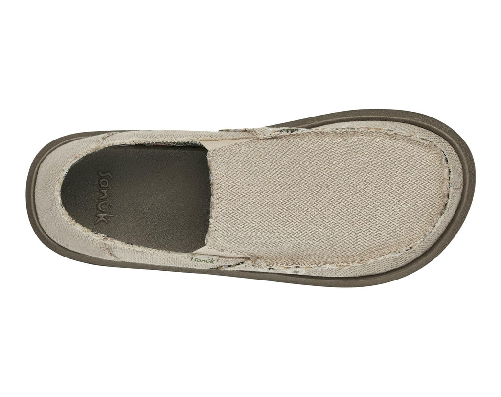 Sanuk Mens Hemp Sidewalk Surfer | Mens Shoes | Slip On Shoes for Men | Men's Slip-on Loafers | Comfort Footbed, Natural, 10