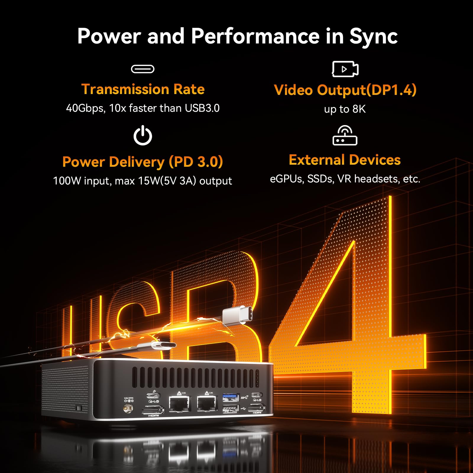 GEEKOM Mini PC[Ultimate Performance Edition] A8 Max with AMD Ryzen 7 8745HS(Beats 7735hs) 16GB DDR5|1TB SSD(Expandable,Not LPDDR) Dual LAN Mini Computer,Radeon 780M Mini PC Windows 11 Pro/USB4/8K