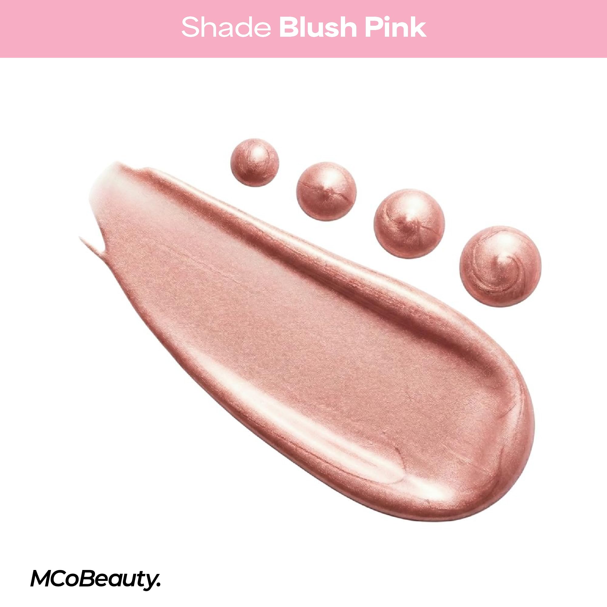 MCoBeauty Super Glow Blush Drops - Blush Pink - Liquid Cheek Color - Buildable Warm Flush with Jojoba Oil Hyaluronic Acid Cocoa Extract White Tea Antioxidants - Vegan & Cruelty Free