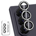 Avocase for Samsung Galaxy Z Fold 8 Ultra Camera Lens Protector, Individual Metal Ring Tempered Glass Lens Cover, [Strong Adsorption] Scratch Resistant Ultra-Thin HD Clear Lens Cover, 1 Set-Black Diamond