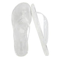 CUSHIONAIRE Splash Jelly Flip Flops for Women With Flexible Sole, Soft Footbed Summer Sandals for Women 2026, CLEAR 11