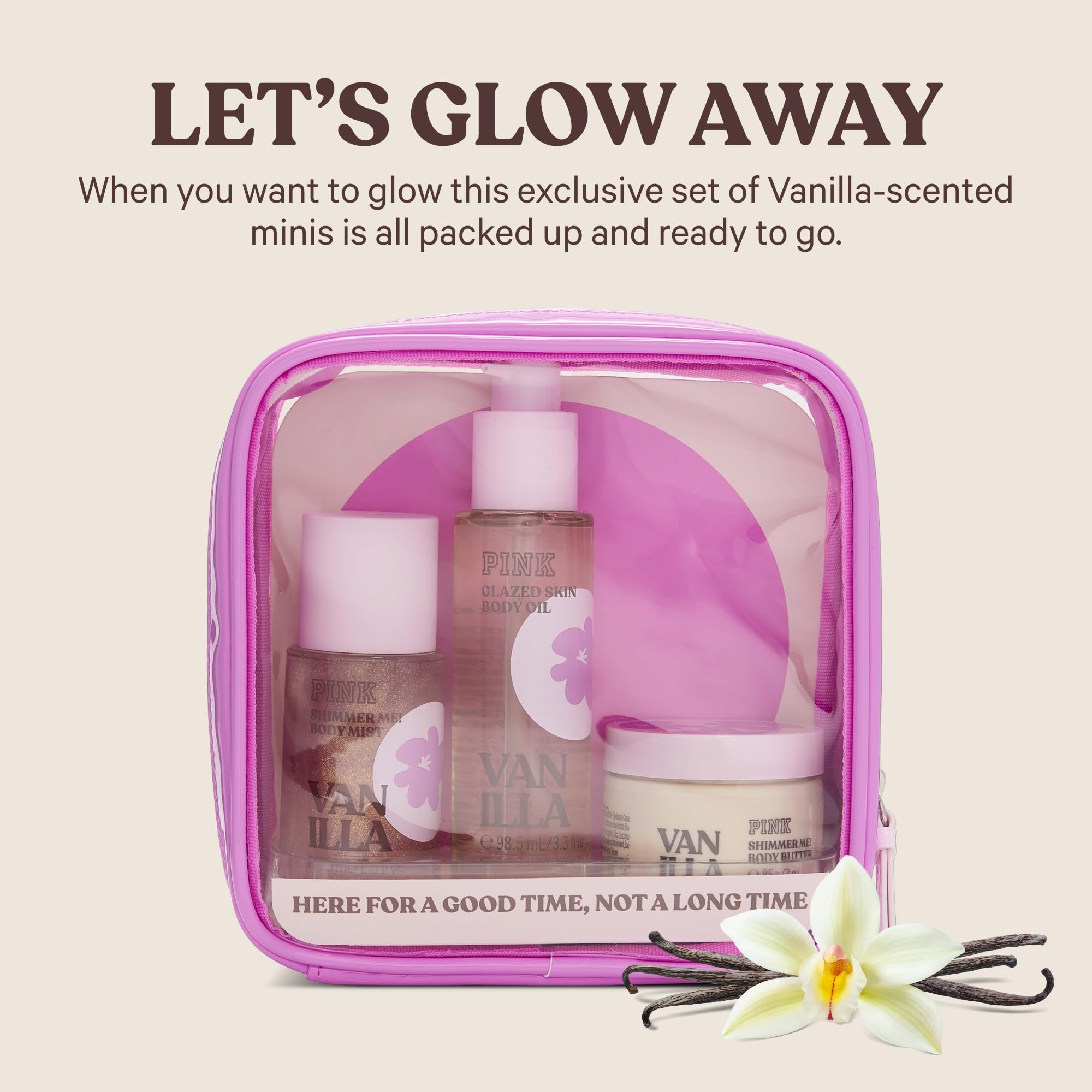 Victoria's Secret PINK Vanilla Gift set, Body Mist, Body oil and Body Butter, Giftsets for women