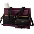 LOVEVOOK Laptop Bag for Women 15.6 Inch Tote Work Professional Leather Computer Briefcase Waterproof Handbag Shoulder Large Capacity Business Teacher Office Crossbody Purse