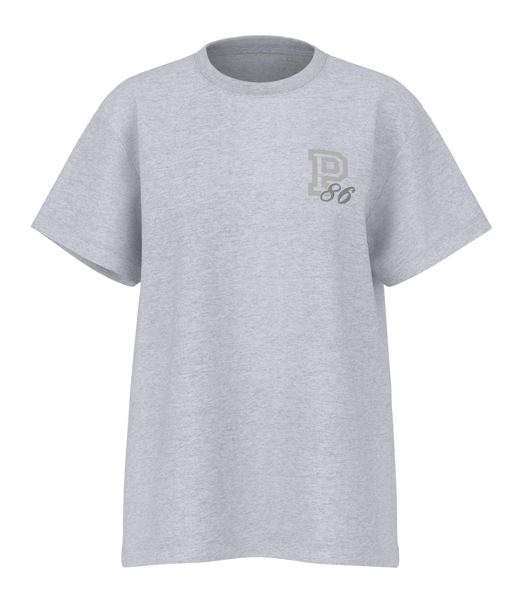 Victoria's Secret Pink Women's Oversized Campus Cotton T-Shirt, VS Medium Heather Grey, (M)
