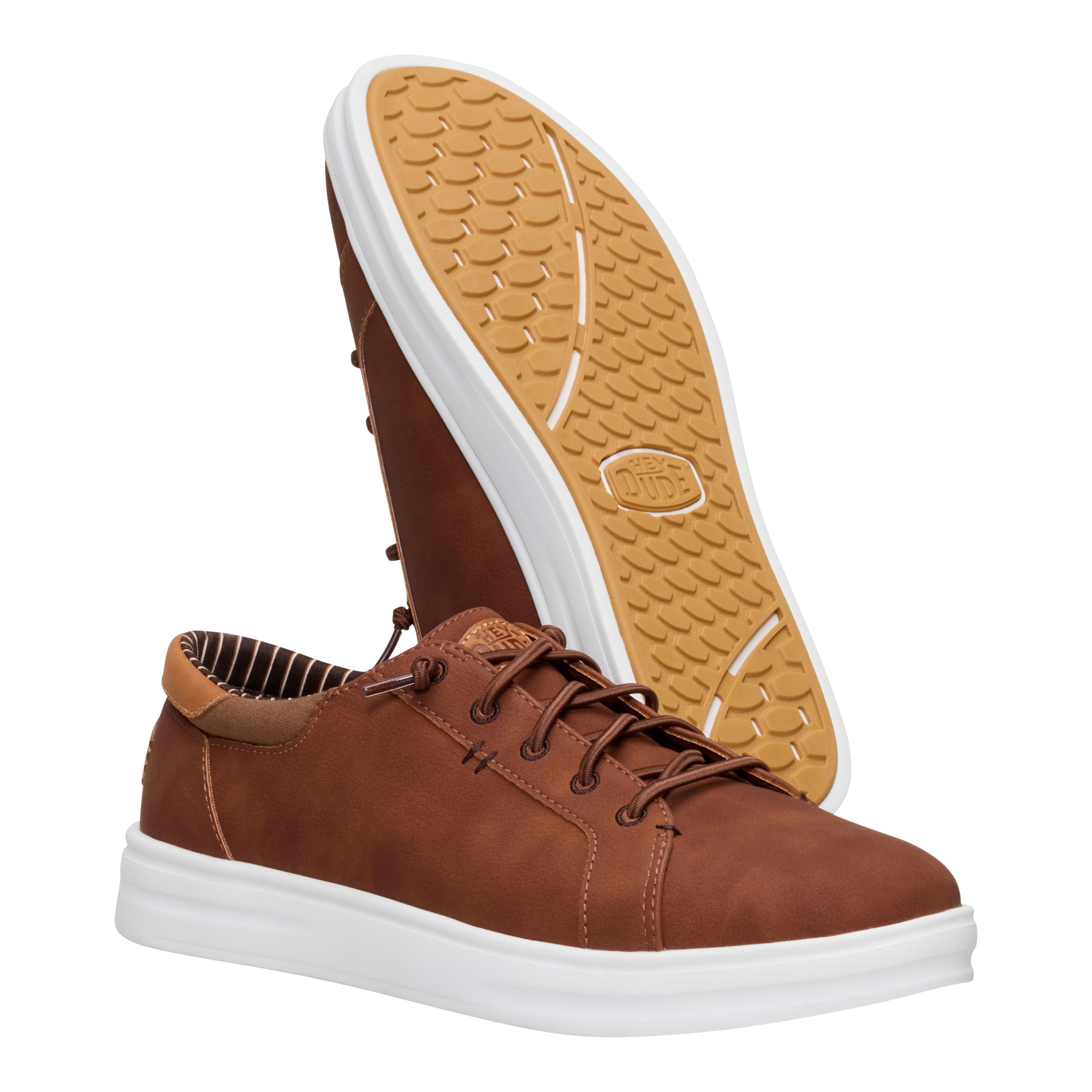 HEYDUDE Paul Pro Classic Cognac Size 8, Men's Shoes, Casual Sneakers, Comfortable & Light-Weight