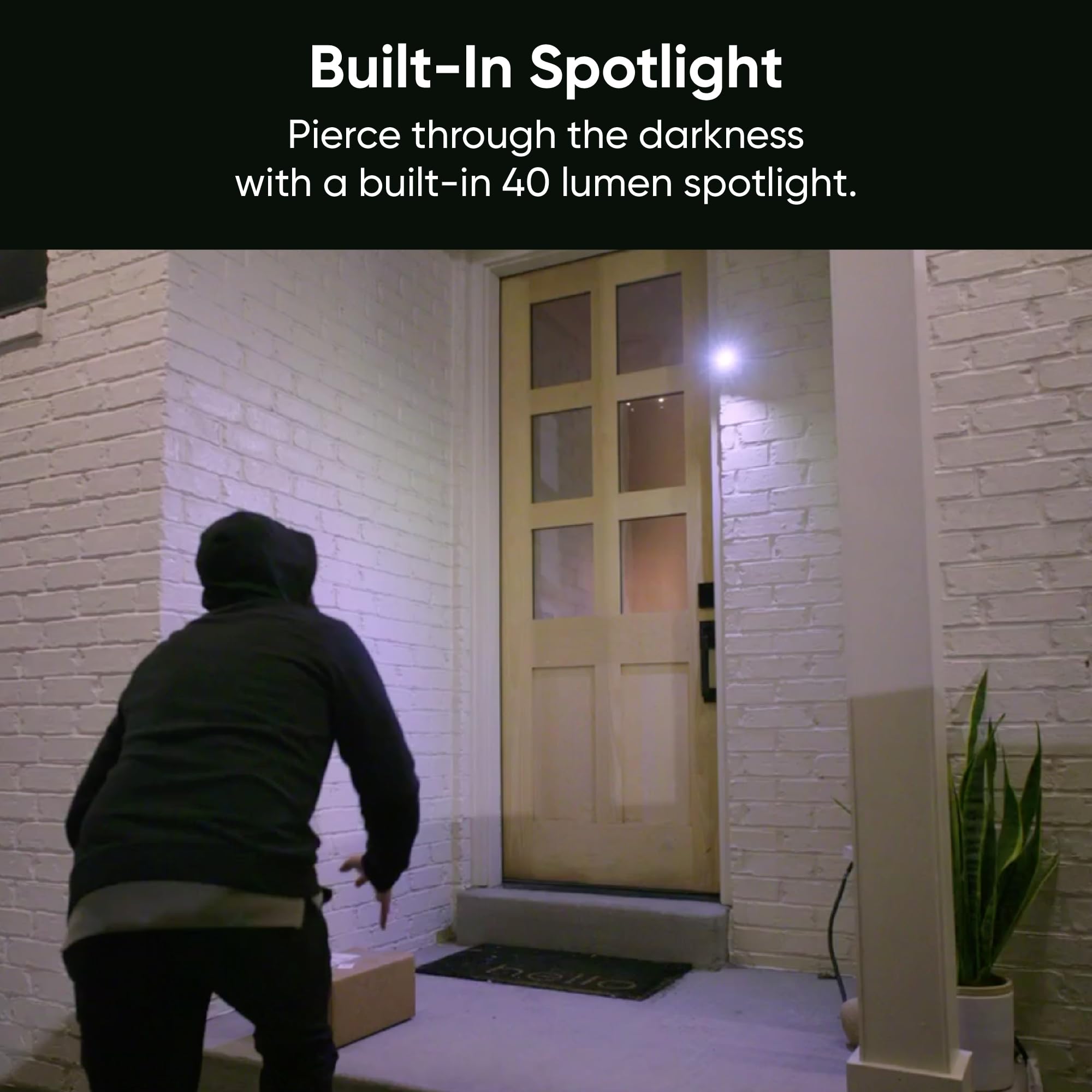 Wyze Cam OG Indoor/Outdoor 1080p Wi-Fi Smart Home Security Camera with Color Night Vision, Built-in Spotlight, Motion Detection, 2-Way Audio, Compatible with Alexa & Google, White, Free Expert Setup