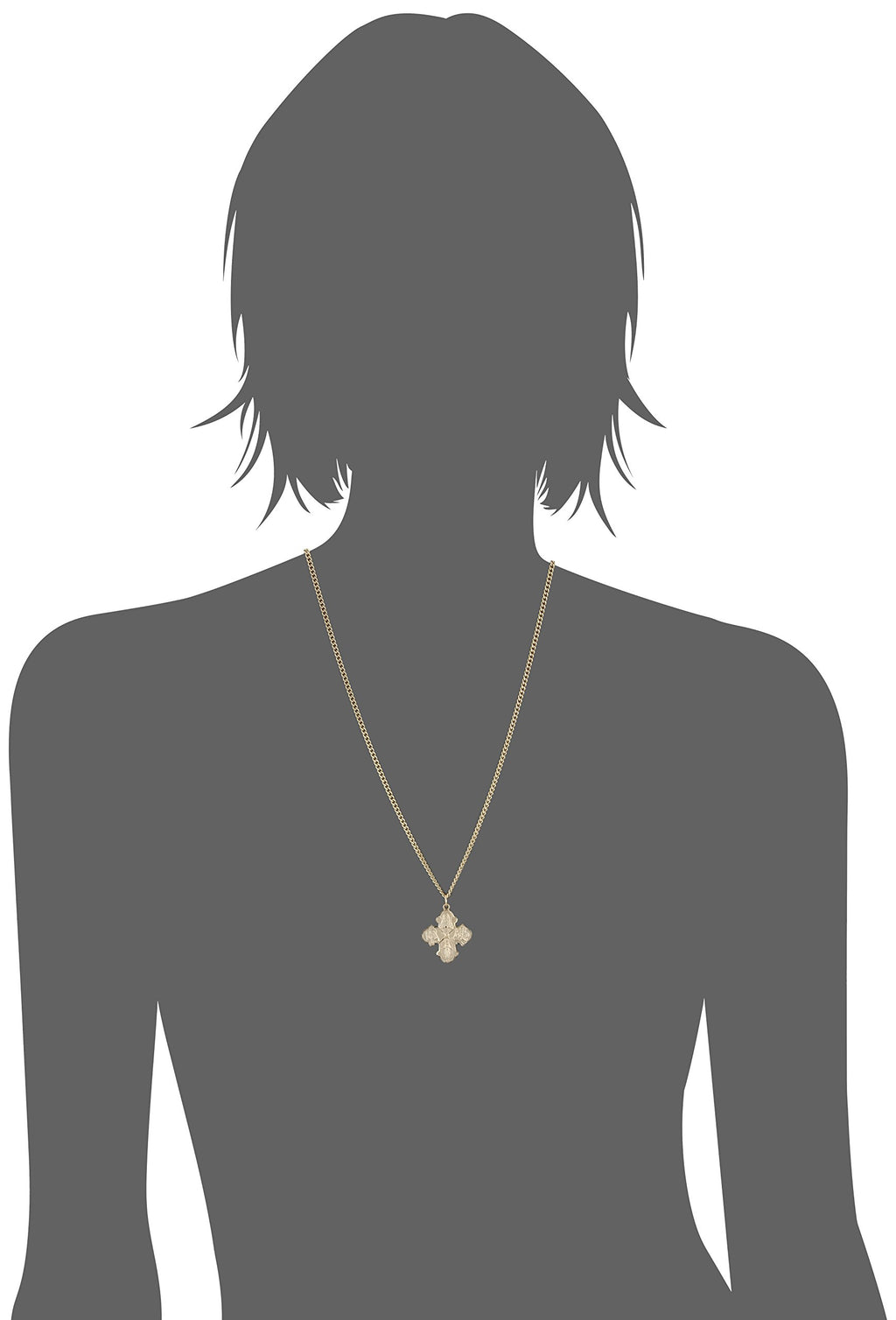Amazon Essentials Men's 14k Gold-Filled 4-Way Medal Pendant Necklace with Gold-Plated Stainless Steel Chain, 24"