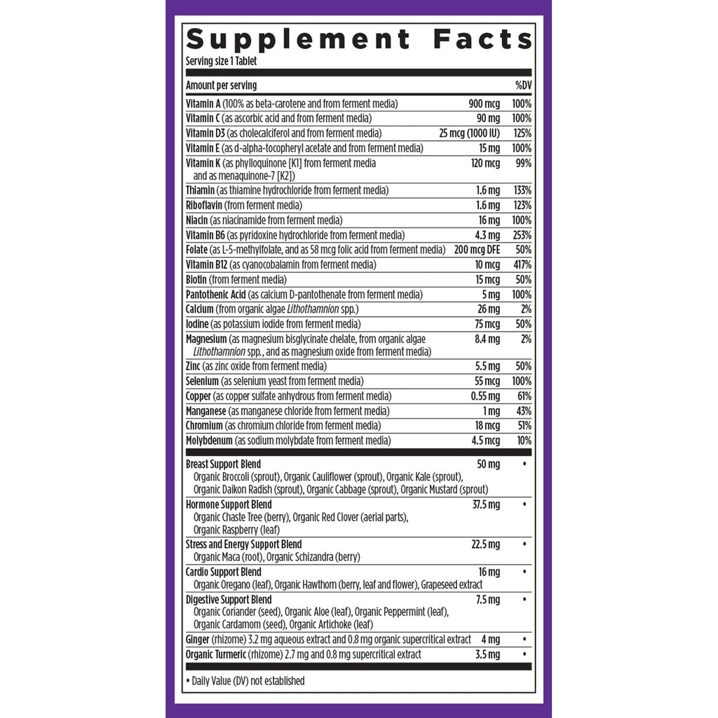 New Chapter Women’s Multivitamin 40+, extra B6 & B12, Biotin for Hair Growth, D3, Vit C, Zinc for Immune & Stress Support, Gentle on an Empty Stomach, One Daily, Non-GMO, Gluten-Free, 72 Tablets