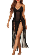 Avidlove Women Lace Lingerie Babydoll Sexy Chemise Exotic Nightgowns Bridal Nightdress(Black,S)