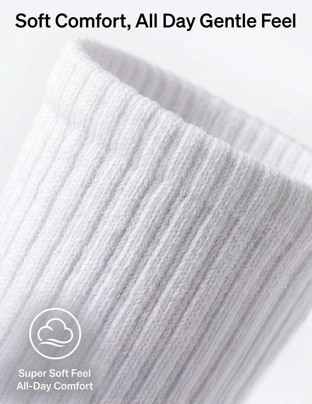 HUE Women's Mini Crew Sock 6 Pair Pack, Mini Crew Socks for Women, White