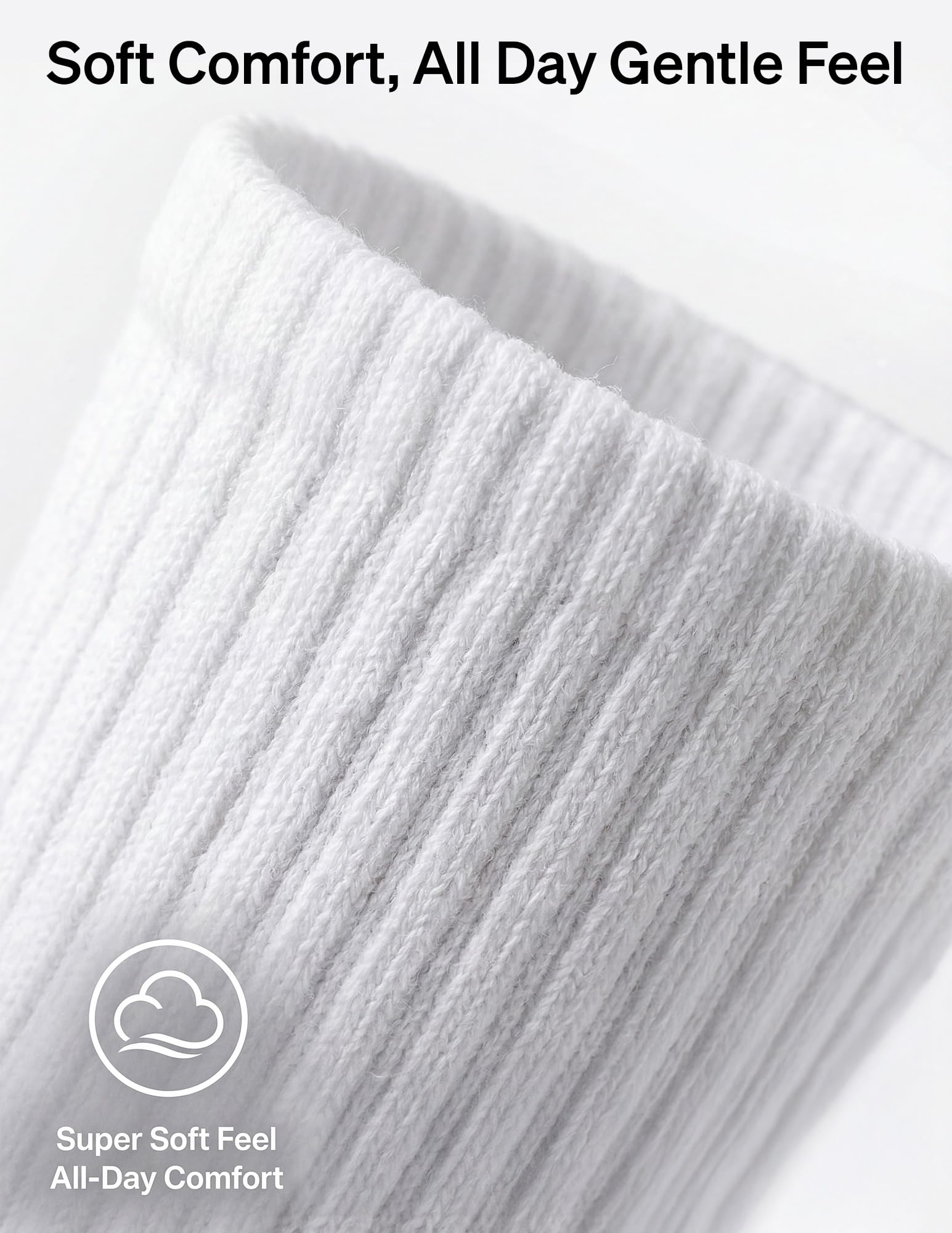 HUE Women's Mini Crew Sock 6 Pair Pack, Mini Crew Socks for Women, White