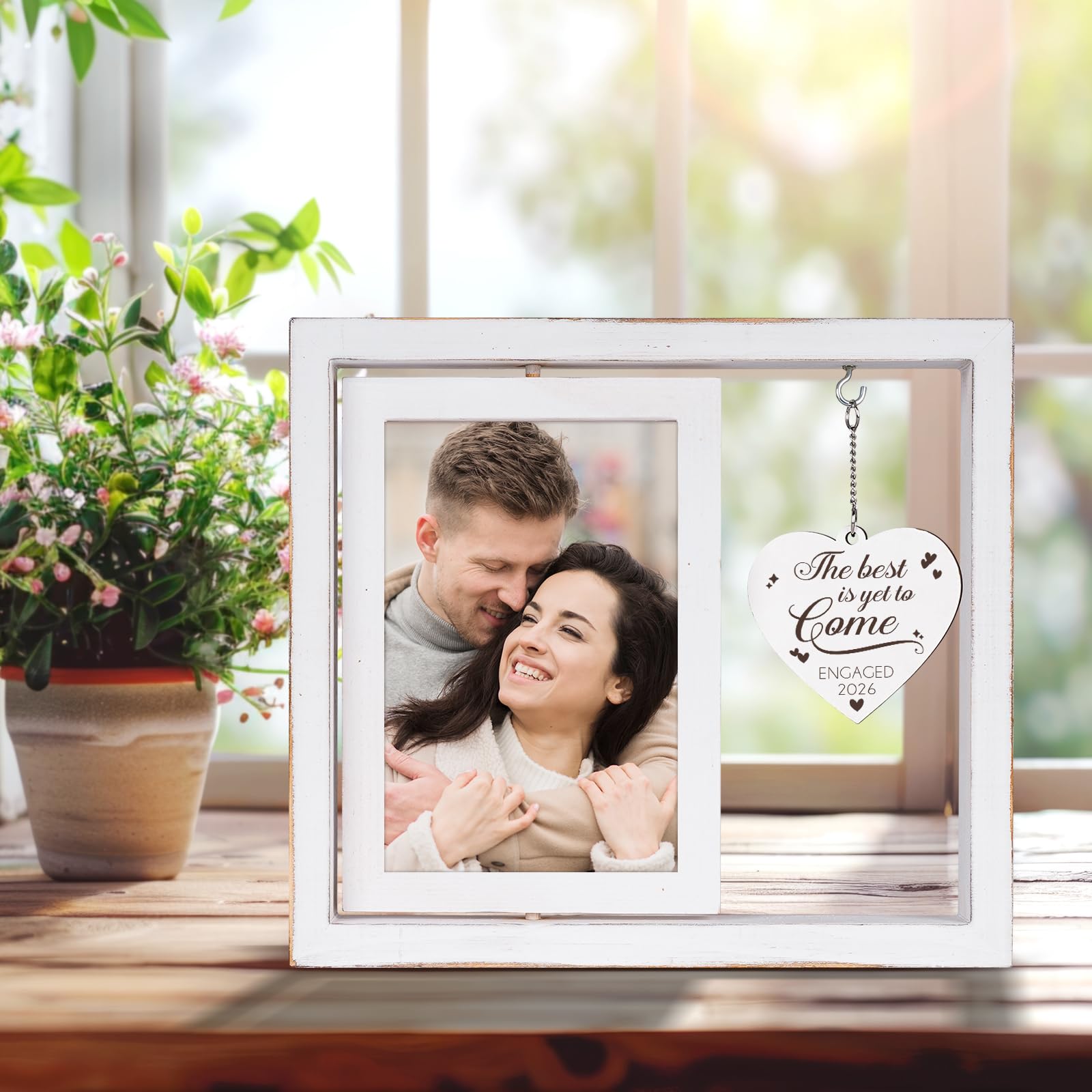 Engagement Gifts for Couples 2026, Gifts for Newly Engaged Couples, Happy Engaged Picture Frame, Engagement Gift for Newly Engaged Best Friends Him Her Bride to Be Fiance Women Photo Frame 4"×6"