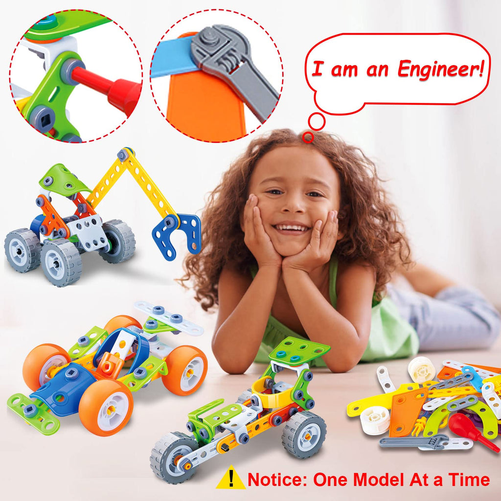 10 in 1 STEM Toys for 4 5 6 7 8+ Year Old Boy Girl Birthday Gifts Building Toys for Kids Ages 4-8 5-7 6-8 Educational Learning Stem Activities for Boys 3-5 4-6 8-10 Creative Games Valentine Idea Gift